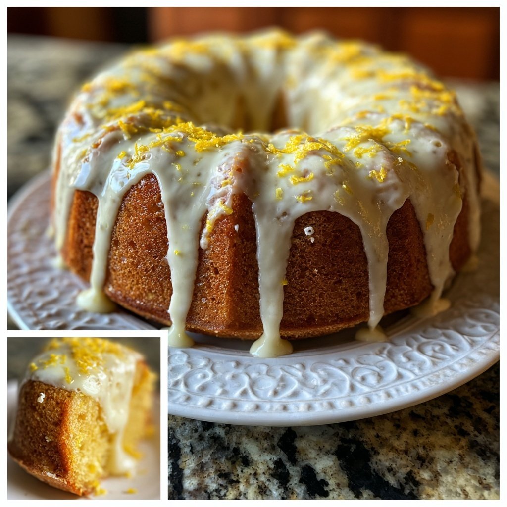Zitronenkuchen mit Zitronenquark