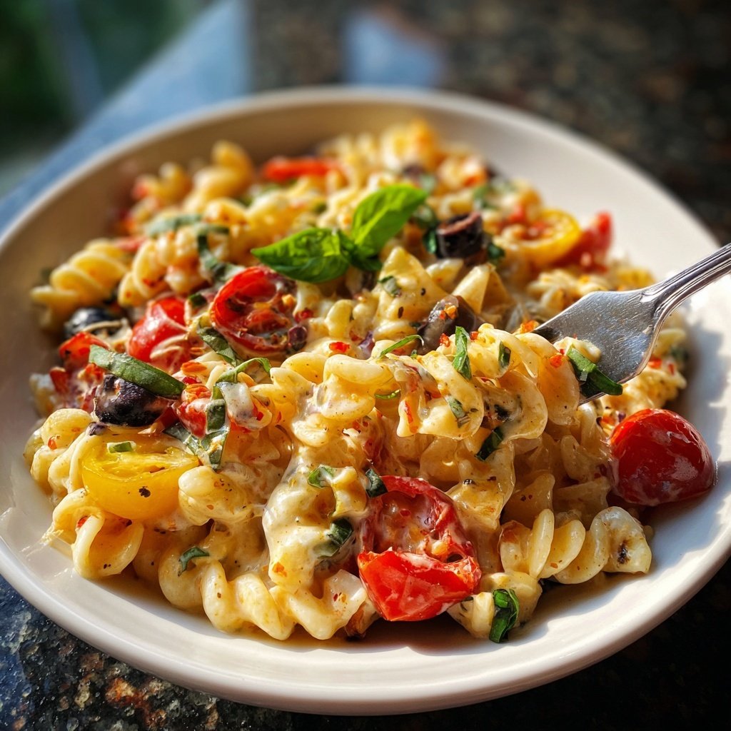 Mediterraner Nudelsalat Cremig