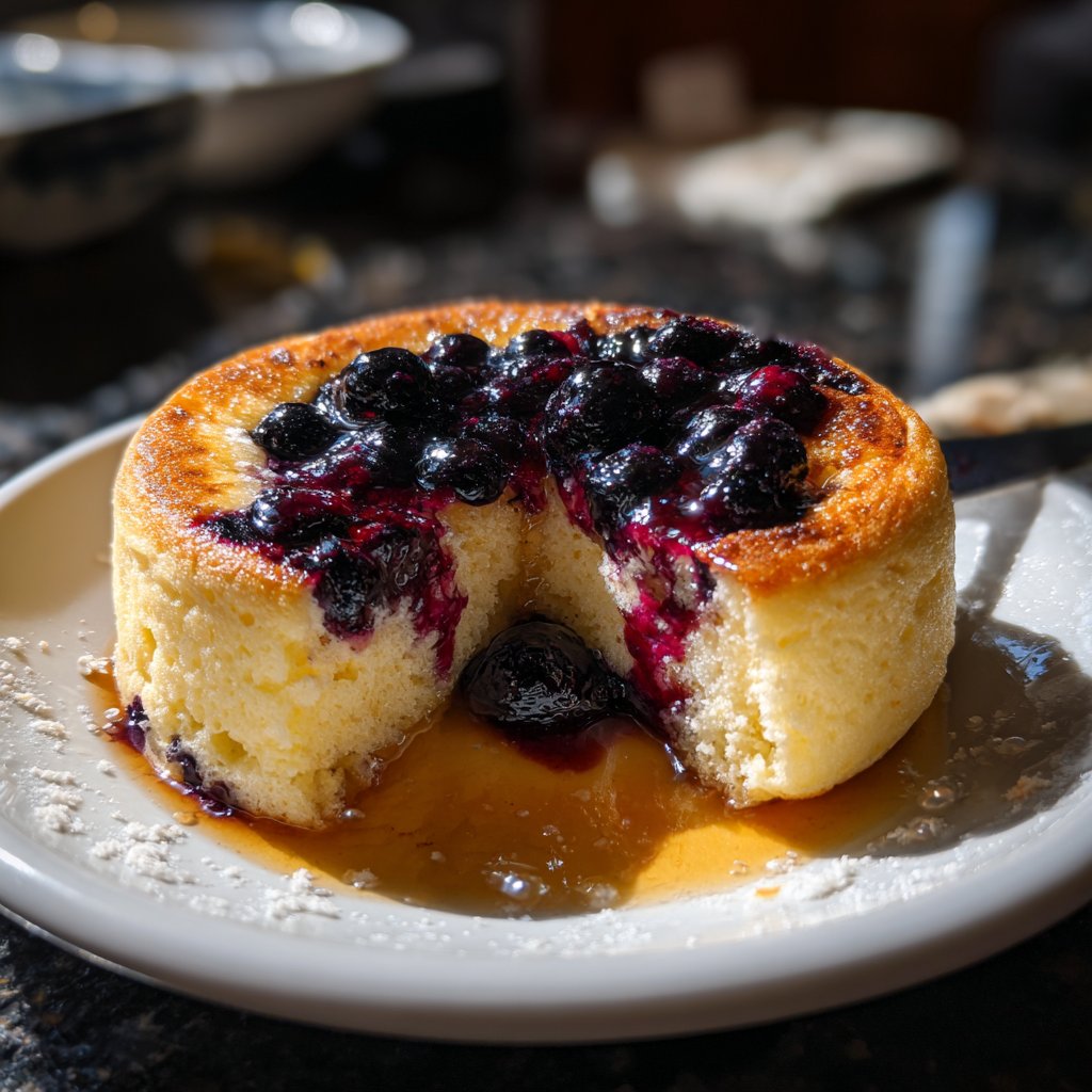 Pfannkuchen mit Heidelbeeren