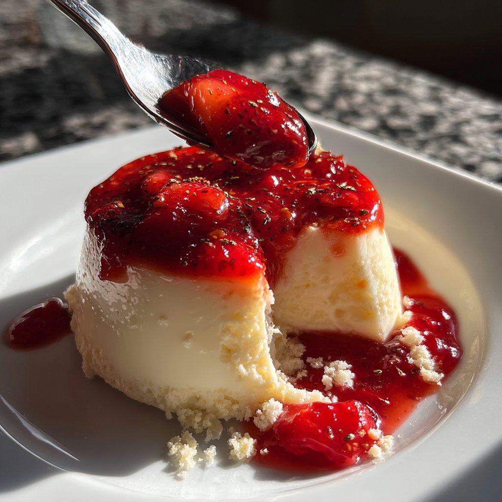 Panna Cotta mit Erdbeersauce