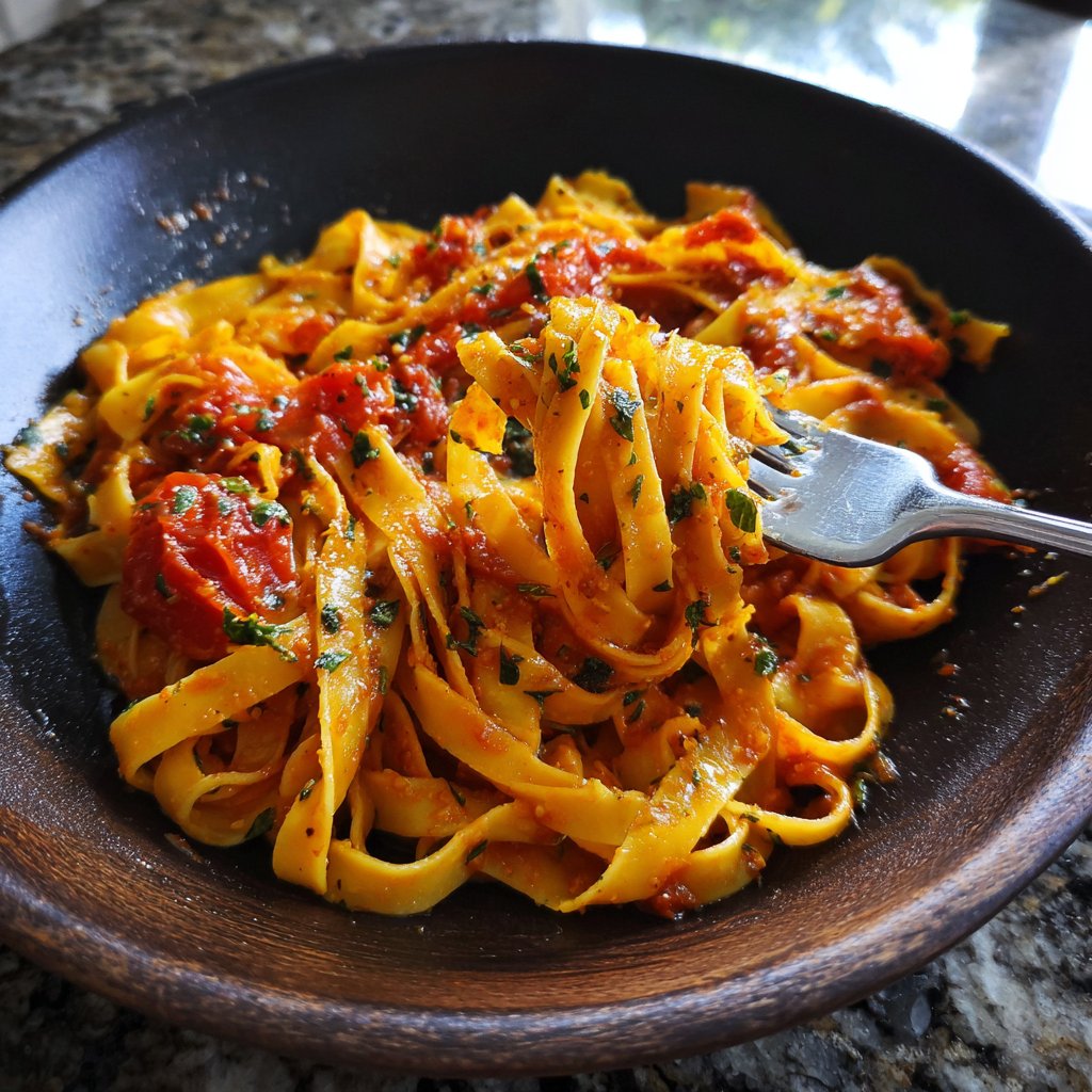 Tagliatelle mit Tomatenbutter