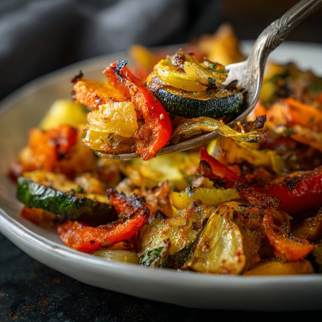 Abendessen mit Ofengemüse