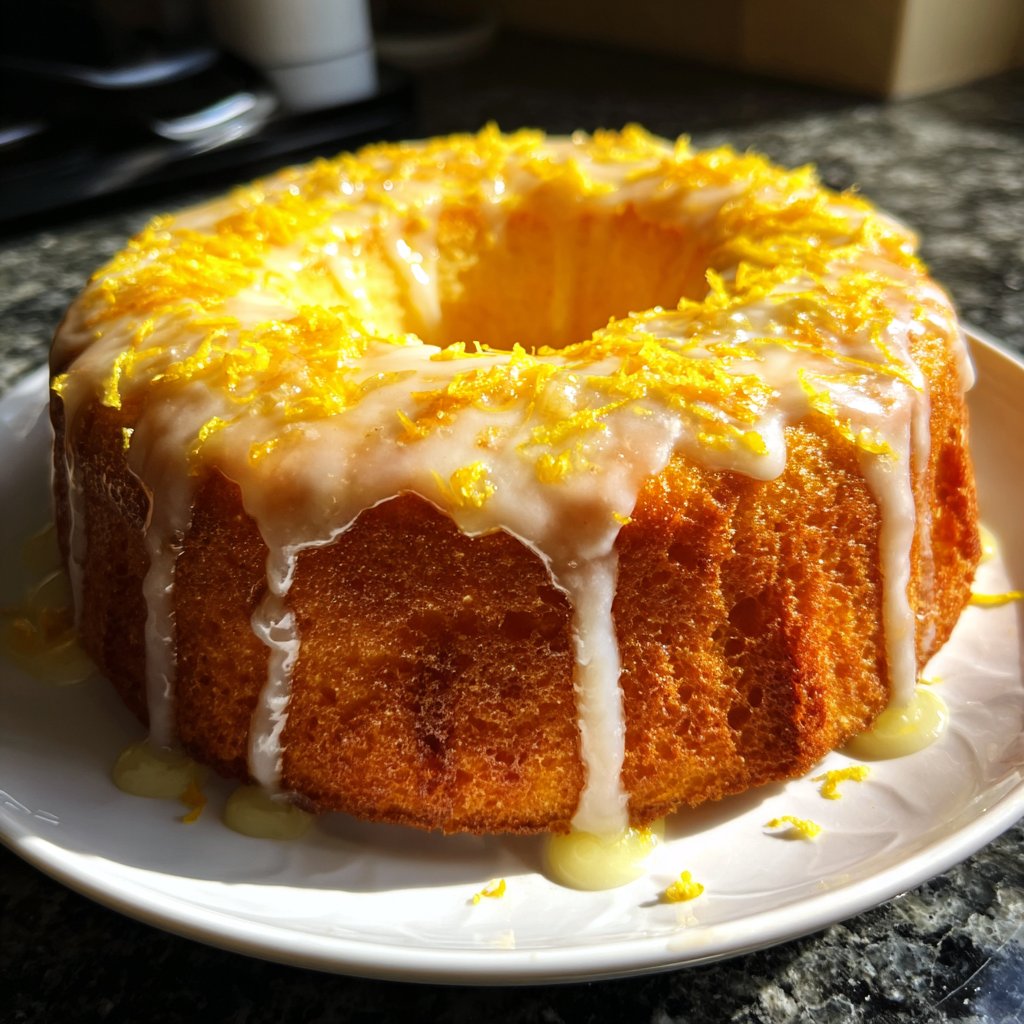 Käsekuchen mit Zitronenglasur