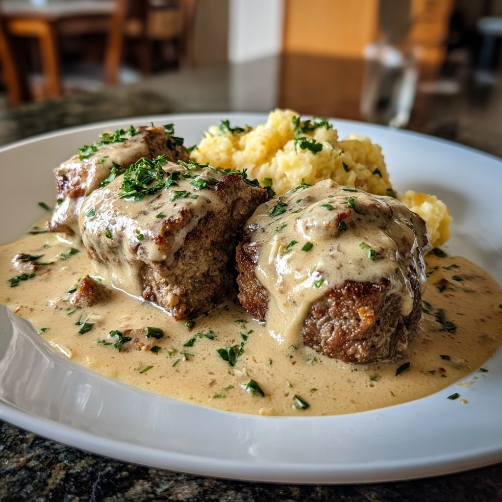 Hausmannskost Rinderrouladen mit Rahmsoße