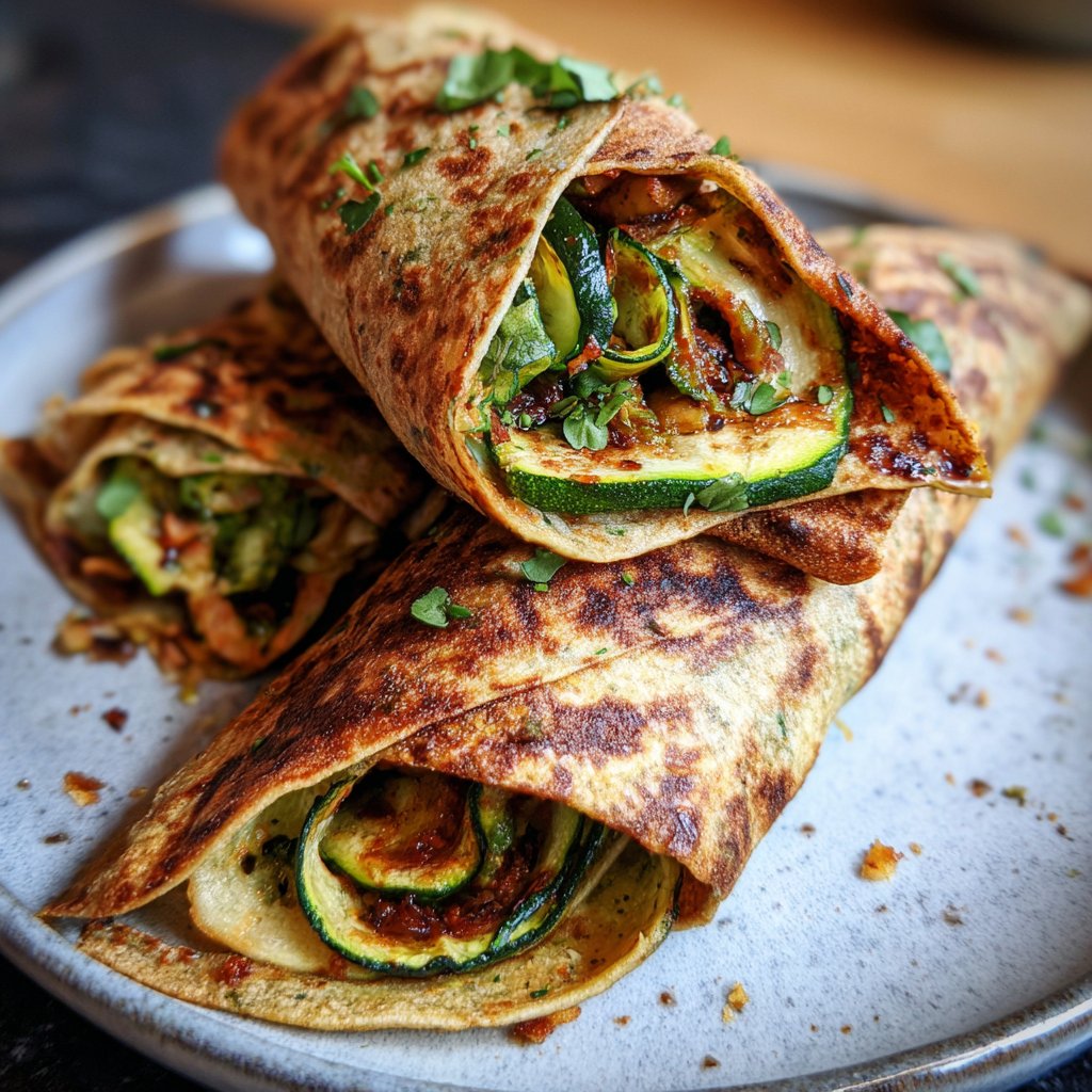Wraps mit gegrillter Zucchini
