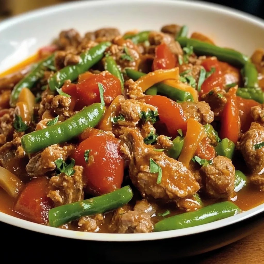 Türkische Bohnen-Hackfleisch-Pfanne