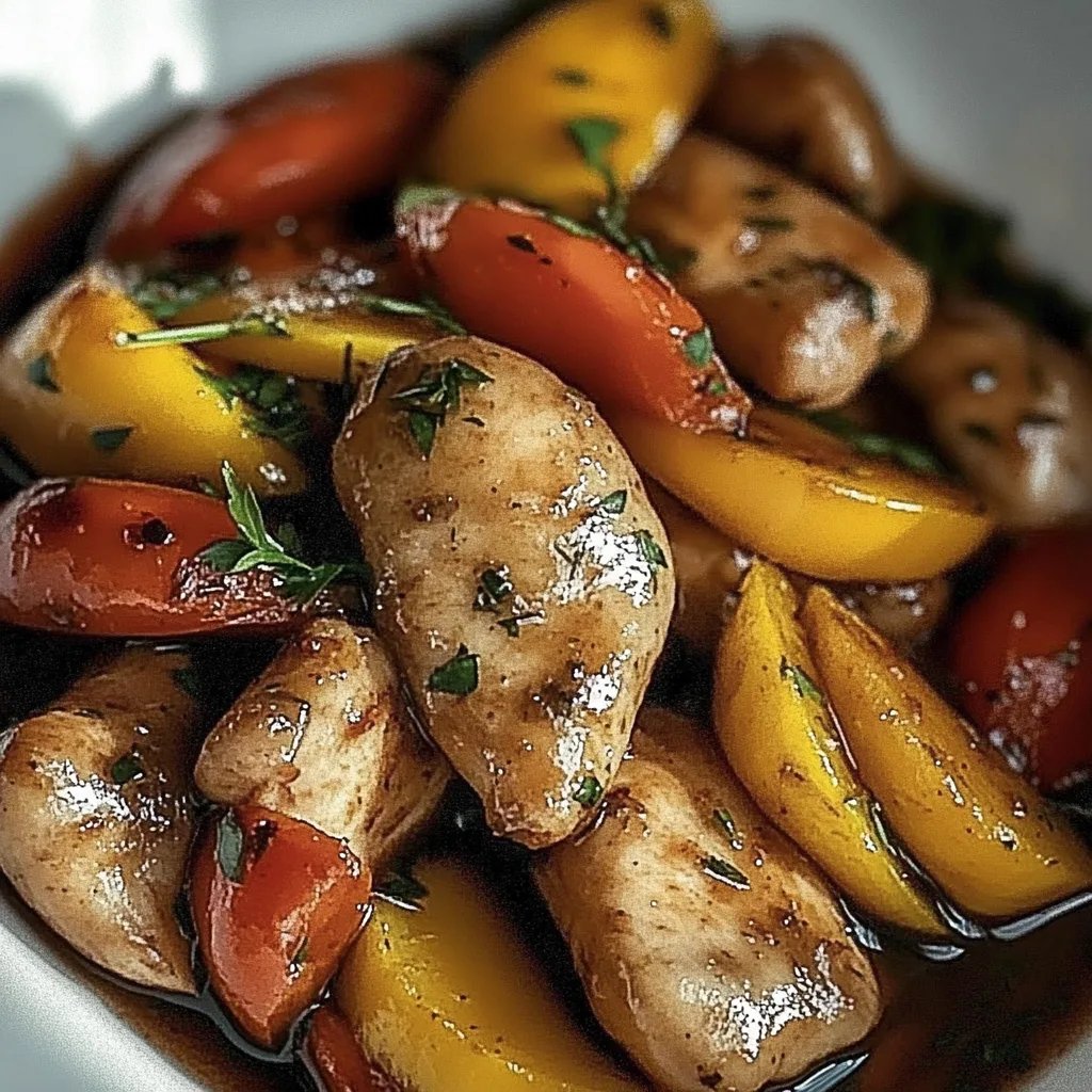 Einfaches Hähnchen mit Gemüse aus der Pfanne