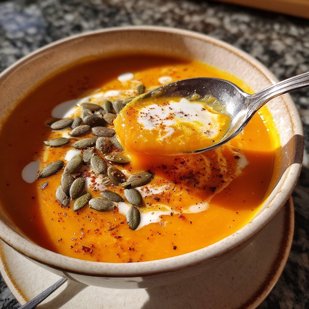 Kürbissuppe ohne Mixer