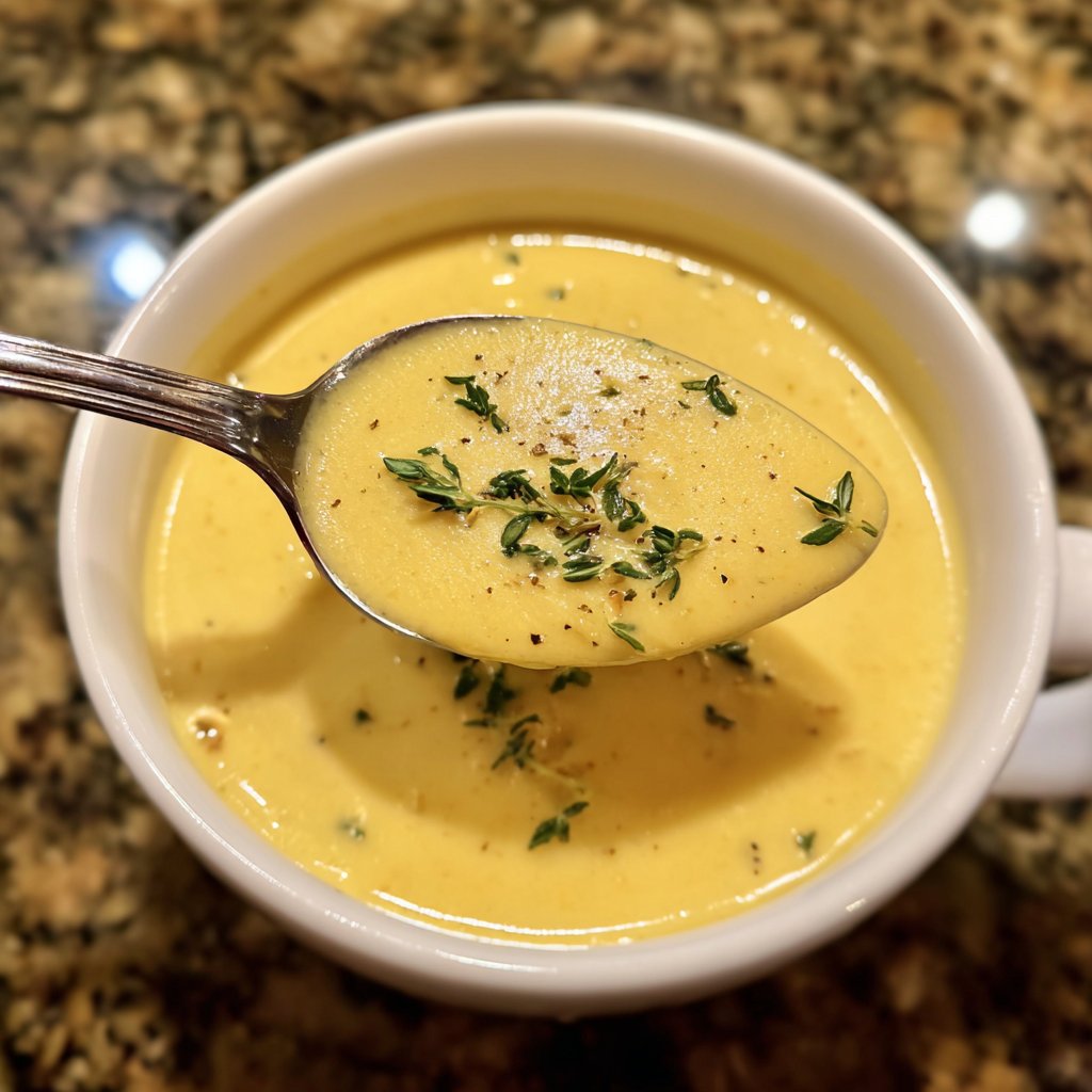 Cremige Blumenkohlsuppe mit Zitronenthymian
