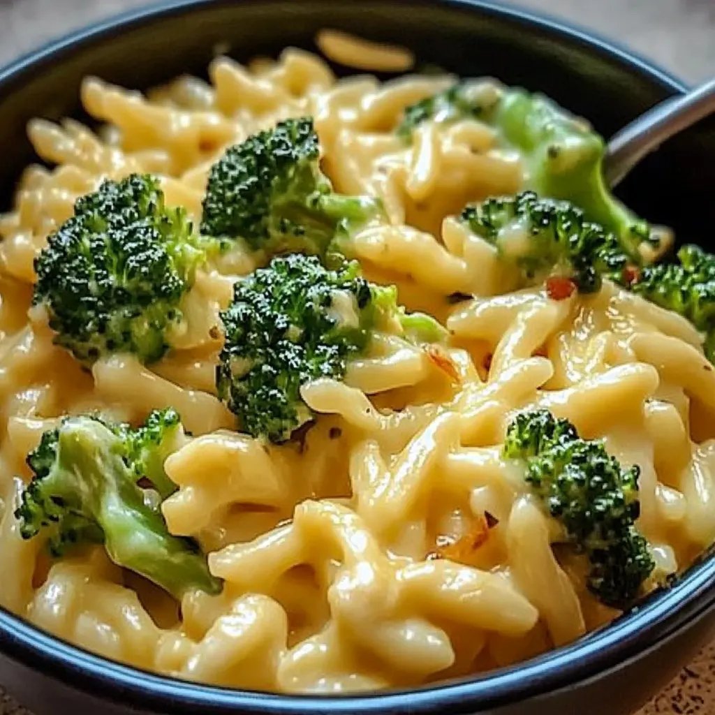 Cremiger Brokkoli-Käse-Orzo