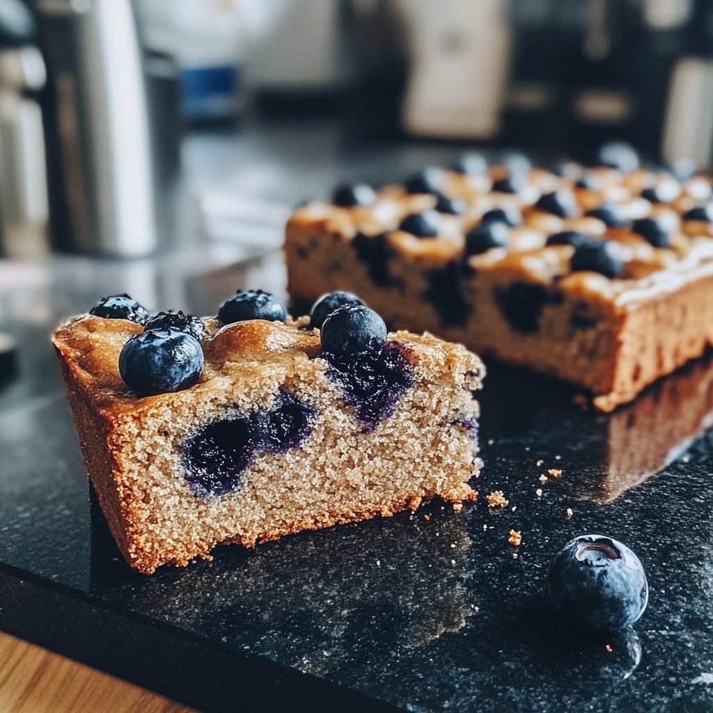 Bananenbrot mit Blaubeeren