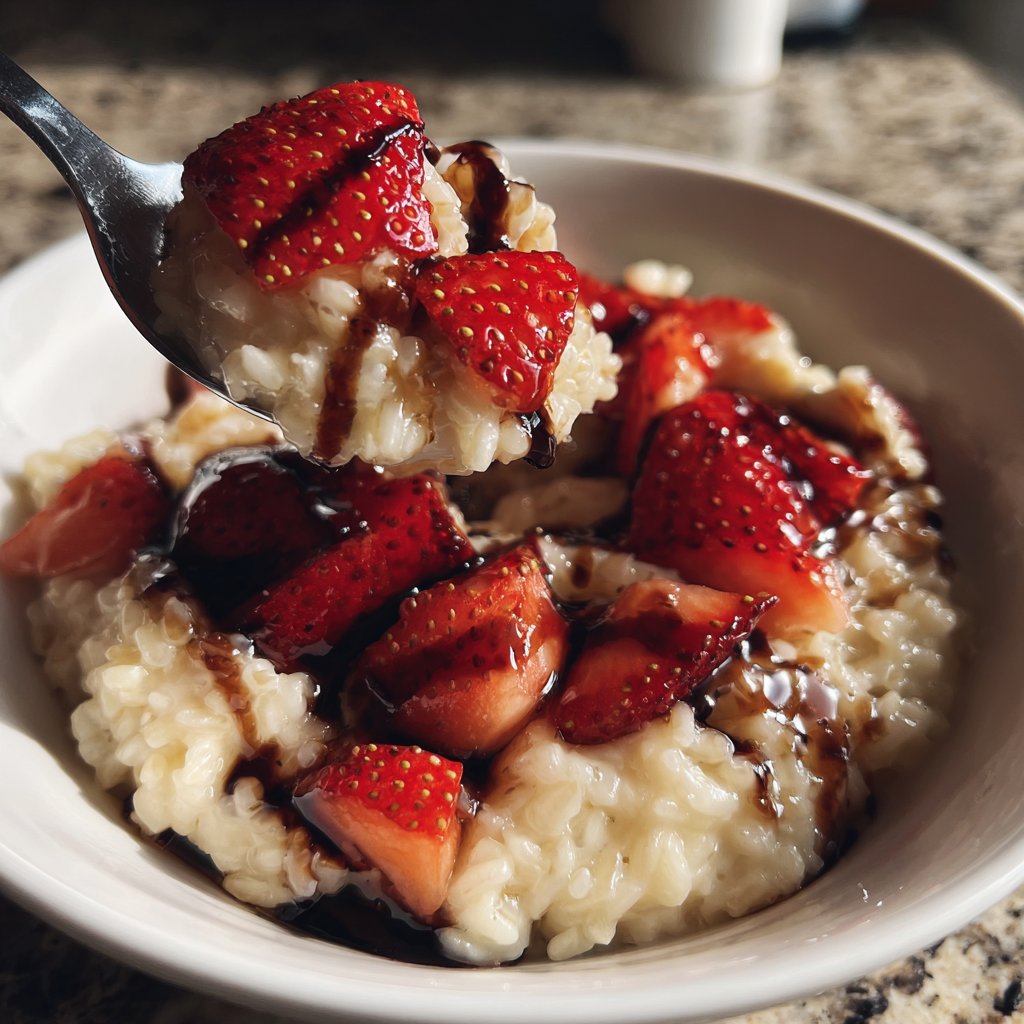 Risotto mit Erdbeeren und Balsamico