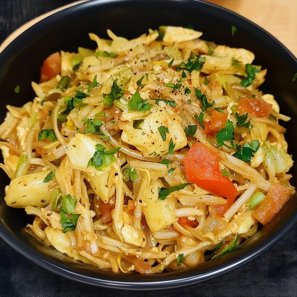 Bratnudeln mit Spitzkohl und Möhren