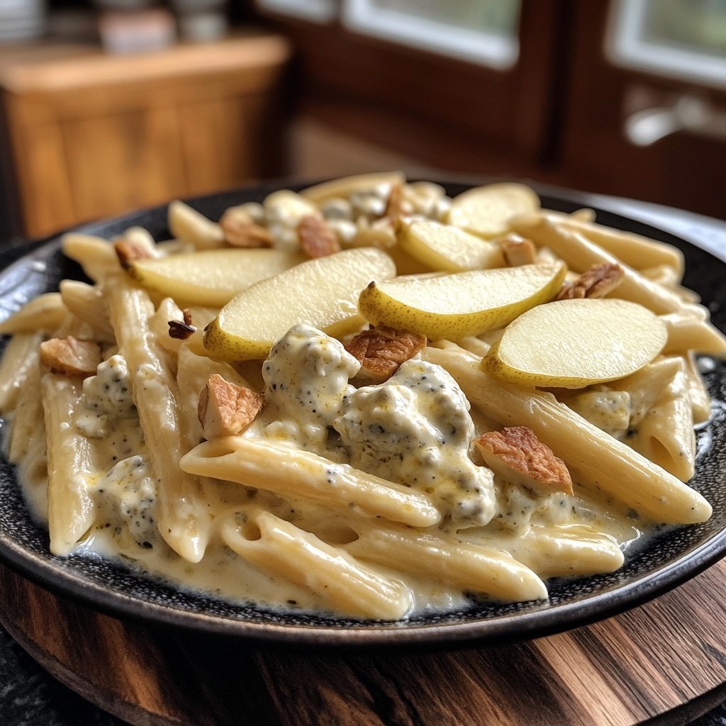 Penne mit Gorgonzola und Birne