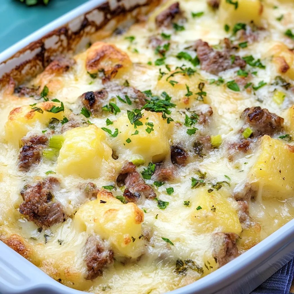 Auflauf mit Kartoffeln, Kohlrabi und Hackfleisch