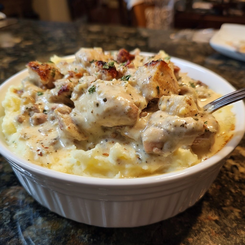 Hausmannskost Cremiges Hähnchen mit Kartoffelpüree