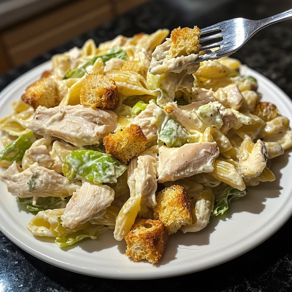 Chicken Caesar Pasta Salat