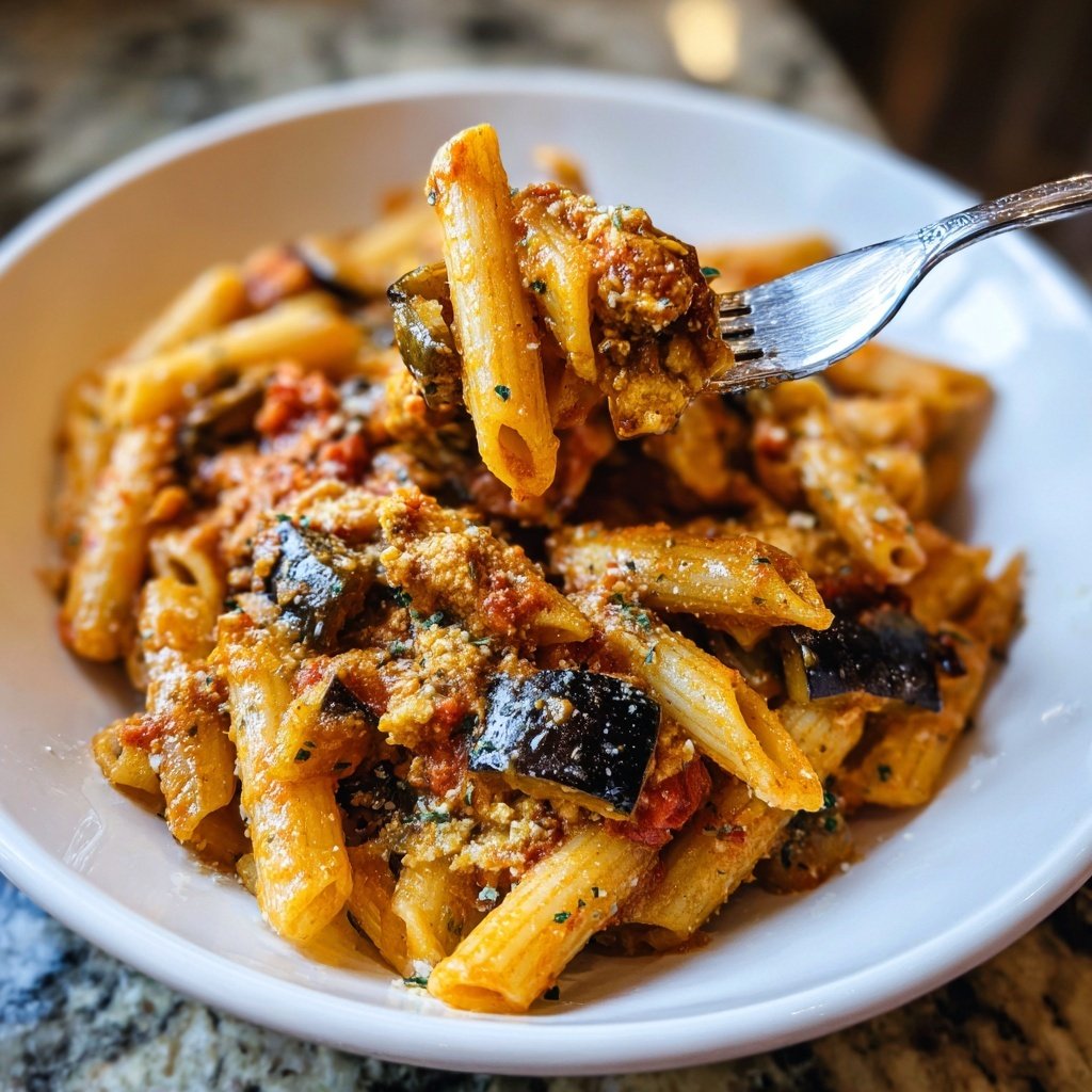 Internationale Küche Italienische Pasta alla Norma