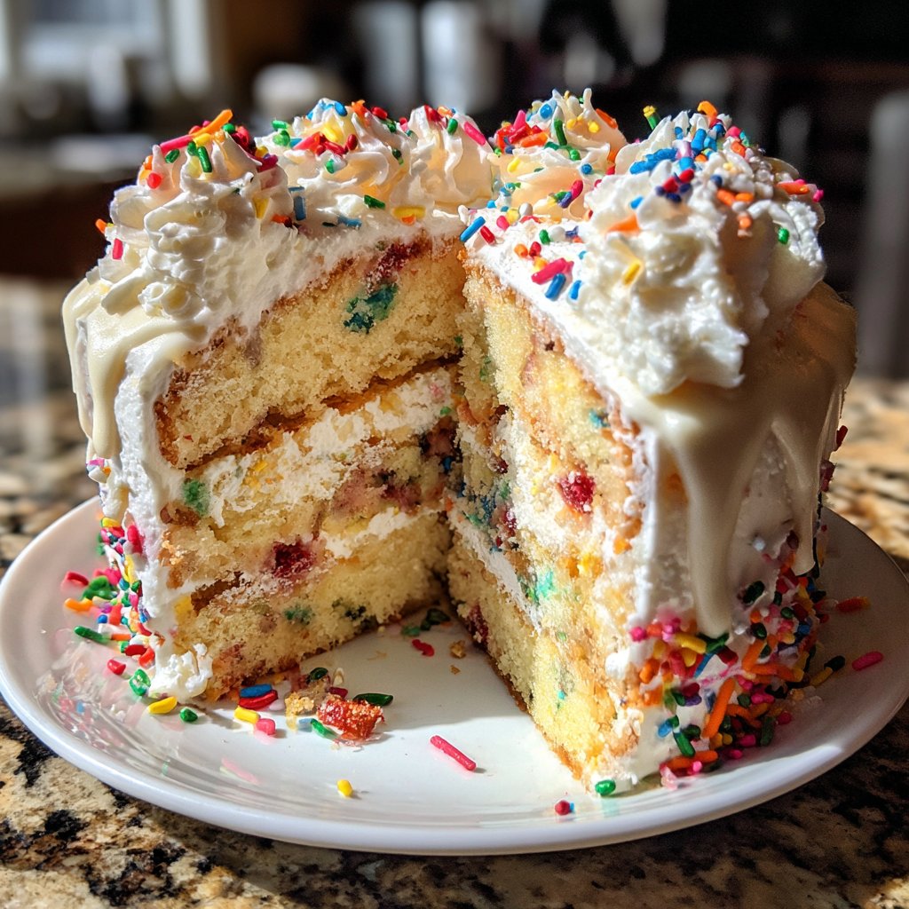 Geburtstagskuchen bunt dekoriert